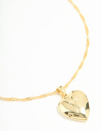 Gold Plated Heart Locket Necklace - link has visual effect only