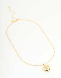 Gold Plated Heart Locket Necklace - link has visual effect only