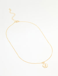 Gold Plated Genuine Shell Letter J Flower Petal Necklace - link has visual effect only