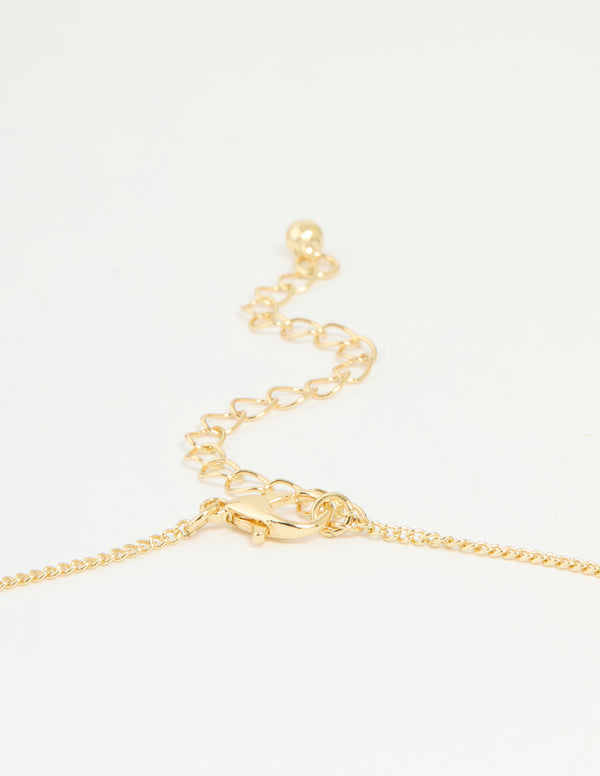 Gold Plated Genuine Shell Letter J Flower Petal Necklace