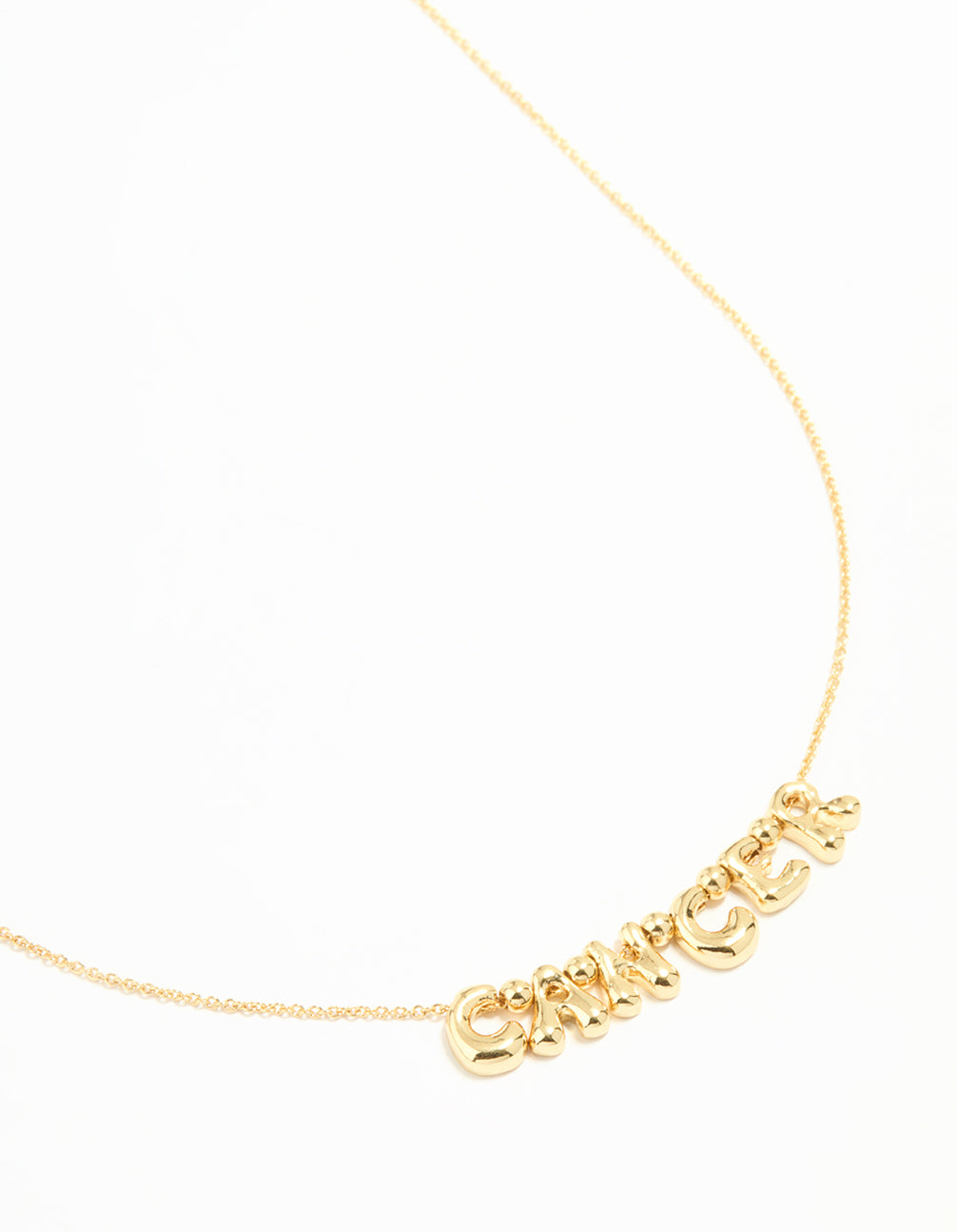Gold Plated Bubble Cancer Pendant Necklace