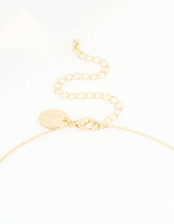 Gold Plated Bubble Gemini Necklace