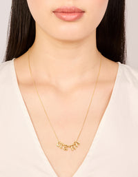 Gold Plated Bubble Libra Pendant Necklace - link has visual effect only