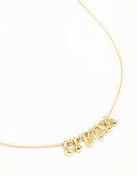 Gold Plated Bubble Libra Pendant Necklace - link has visual effect only