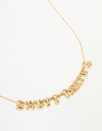 Gold Plated Bubble Sagittarius Necklace - link has visual effect only