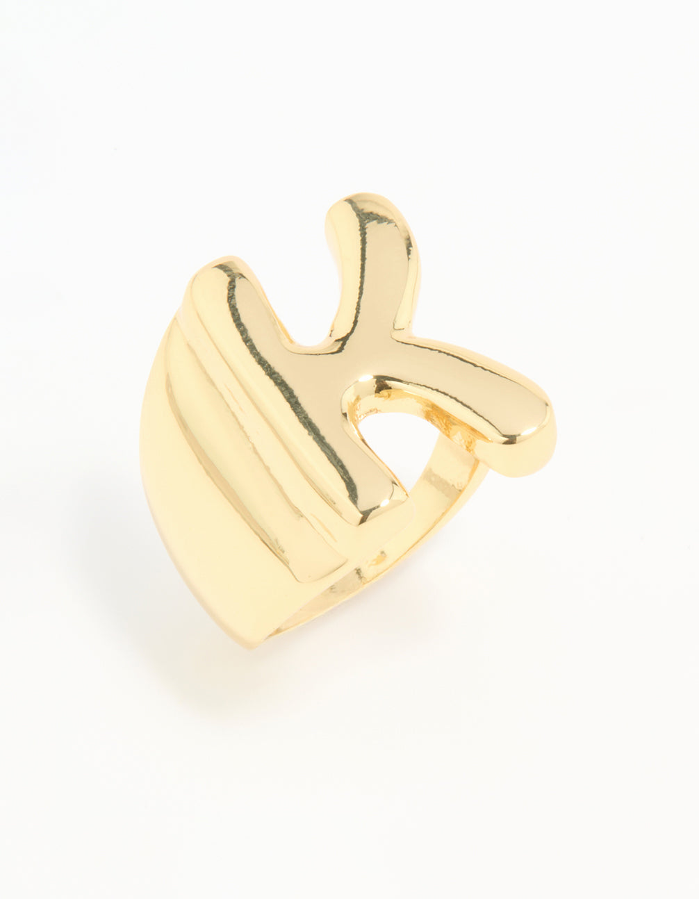 Gold Plated Bubble K Ring