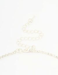 Silver Diamante Pearl Drop Y-Necklace & Earrings Set - link has visual effect only