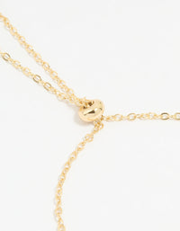 Gold Plated Cubic Zirconia Triple Flower Outline Toggle Bracelet - link has visual effect only