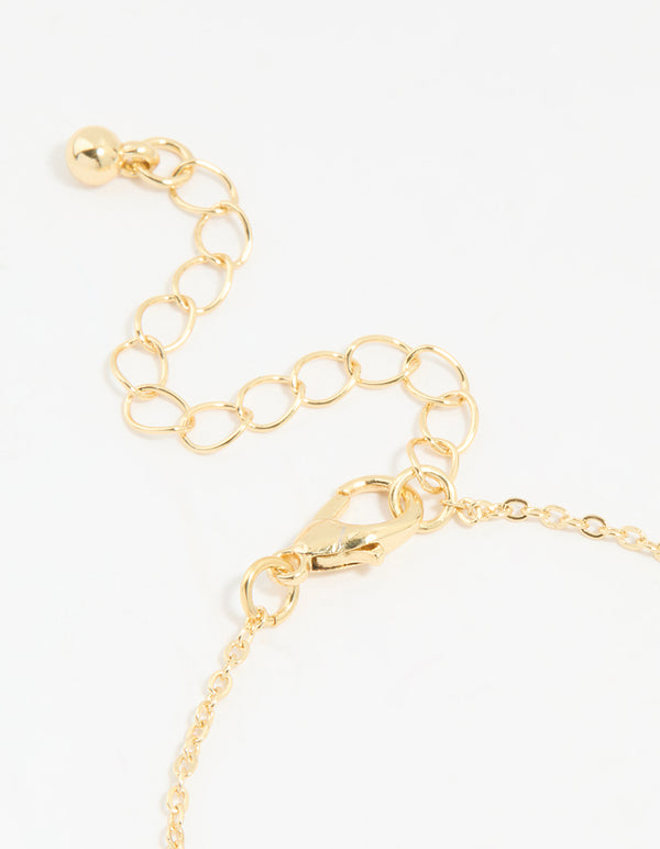Gold Plated Cubic Zirconia Emerald Flower Bracelet