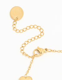 Waterproof Gold Plated Stainless Steel Flower Petals Charm Bracelet - link has visual effect only