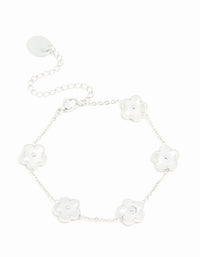 Waterproof Stainless Steel Flower Petals Charm Bracelet - link has visual effect only