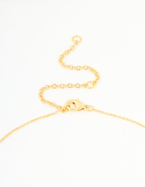 Gold Plated Brass Mini Bubble Letter J Necklace