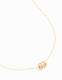 Gold Plated Brass Cubic Zirconia Rondell Necklace - link has visual effect only