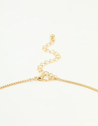 Gold Plated Brass Puffy Heart Pendant Necklace - link has visual effect only