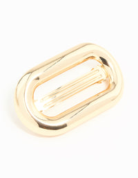 Gold Oval Hair Clip - link has visual effect only