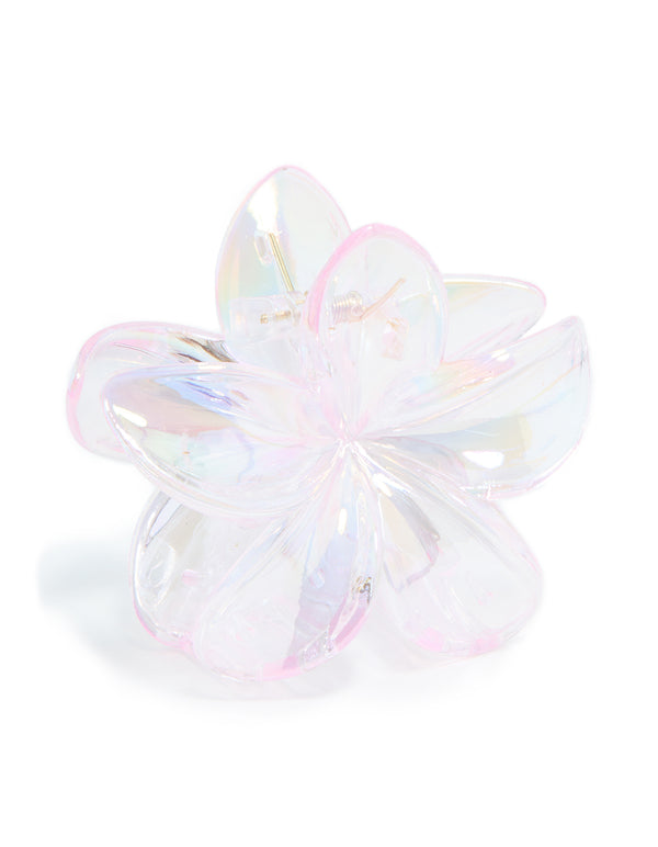Iridescent Frangipani Claw Clip