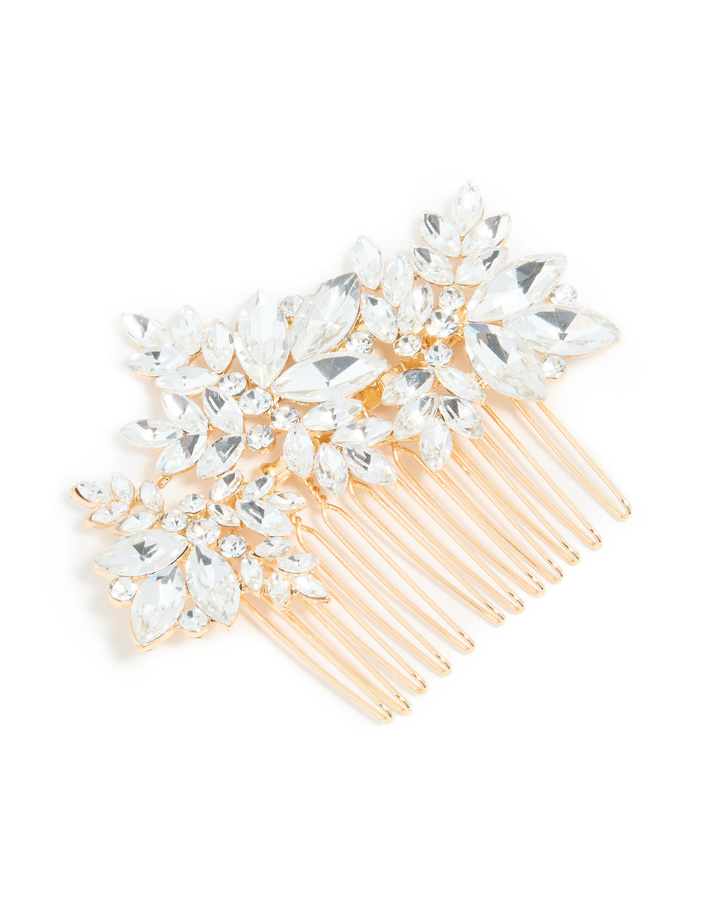 Gold Diamante Navette Hair Comb