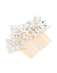 Gold Diamante Navette Hair Comb - link has visual effect only