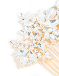 Gold Diamante Navette Hair Comb - link has visual effect only