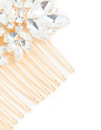 Gold Diamante Navette Hair Comb - link has visual effect only