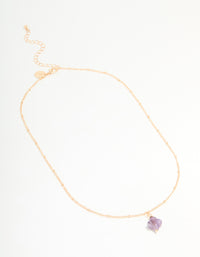 Gold Semi Precious Stone Cross Pendant Ball Chain Necklace - link has visual effect only