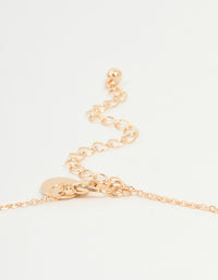 Gold Bow Pearl Necklace & Earrings Set - link has visual effect only