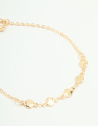 Gold Disc Pearl & Heart Bracelets 3-Pack - link has visual effect only