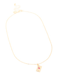 Gold Love Mail Necklace - link has visual effect only