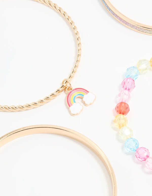 Kids Gold Bangles 5-Pack