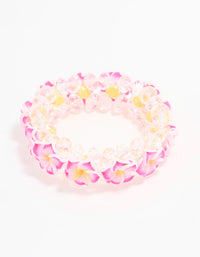 Kids Beaded Frangipani Flower Stretch Bracelet - link has visual effect only