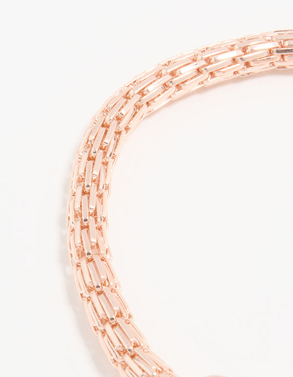 Kids Rose Gold Pink Dog Bracelet & Ring Pack