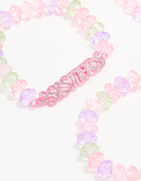 Kids Beaded Sister Stretch Bracelets 4-Pack - link has visual effect only