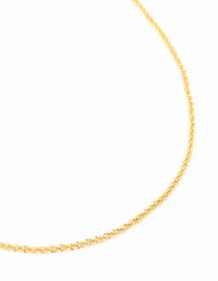 Waterproof Gold Plated Stainless Steel Twisted Short Chain Necklace - link has visual effect only
