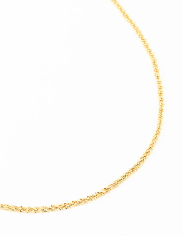 Waterproof Gold Plated Stainless Steel Twisted Short Chain Necklace