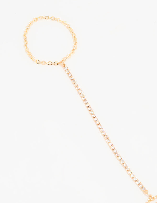 Gold Dainty Layered Hand Chain