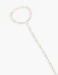 Silver Diamante Hand Chain - link has visual effect only