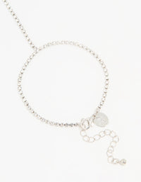 Silver Diamante Hand Chain - link has visual effect only