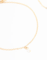 Gold Pearl & Starfish Anklets 2-Pack - link has visual effect only