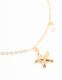Gold Pearl & Starfish Anklets 2-Pack - link has visual effect only