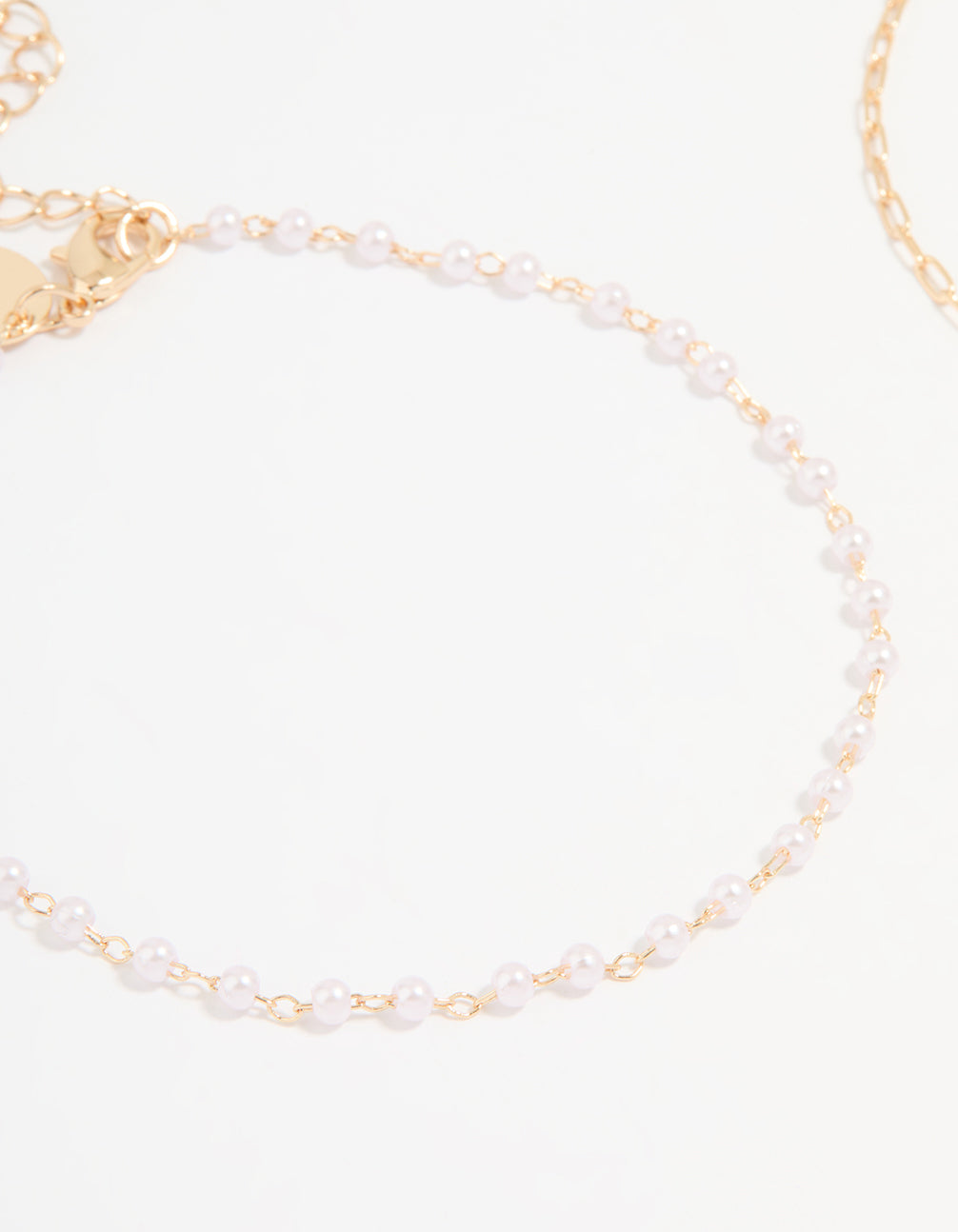 Gold Pearl & Butterfly Anklets 2-Pack