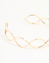 Gold Twisted Over Arm Cuff - link has visual effect only