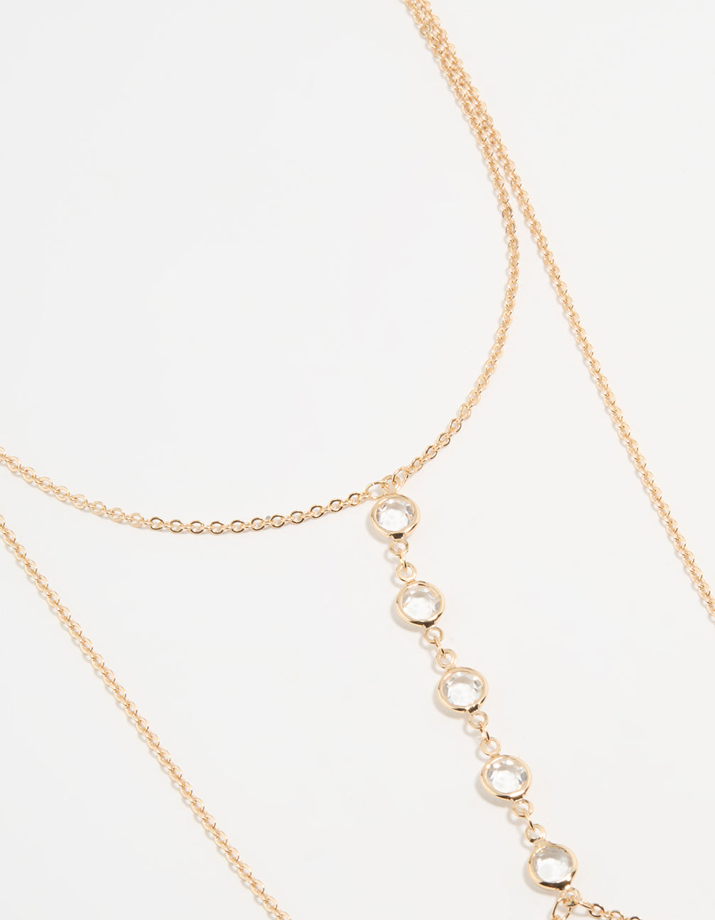 Gold Diamante Dainty Body Chain