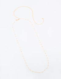 Gold Beaded Dainty Waist Chain - link has visual effect only