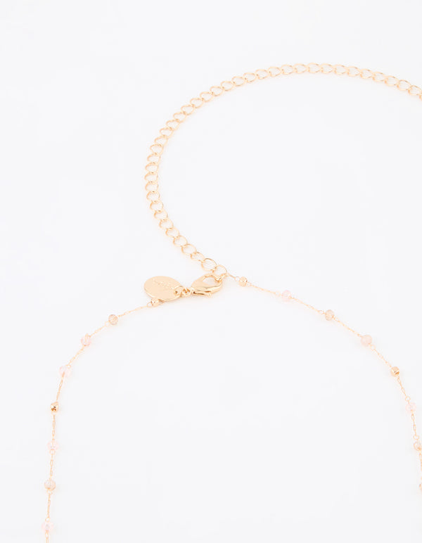 Gold Beaded Dainty Waist Chain