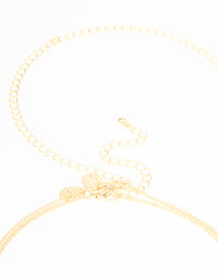 Gold Molten Circle Body Chain - link has visual effect only