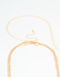 Gold Green Semi Precious Body Chain - link has visual effect only