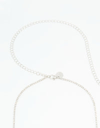 Silver Diamante Waist Chain - link has visual effect only