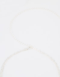 Silver Butterfly Layered Waist Chain - link has visual effect only
