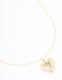 Rose Gold Plated Heart Locket Necklace - link has visual effect only