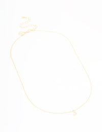 Rose Gold Plated Cubic Zirconia Letter J Necklace - link has visual effect only